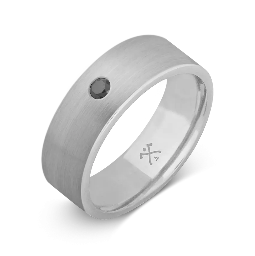 10K White Gold with Stone- Build Your Own Band