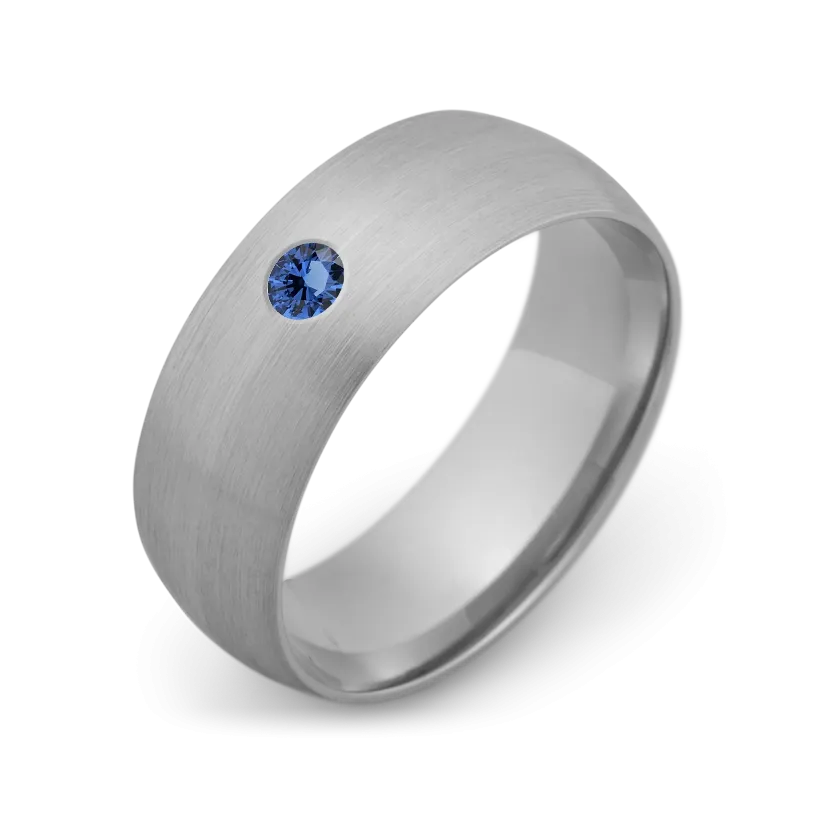 10K White Gold with Stone- Build Your Own Band