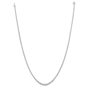 14K White Gold 20ctw Lab Grown Diamond Riviera Tennis Necklace (17")