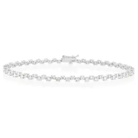 2 Carat Diamond Tennis Bracelet in 10ct White Gold