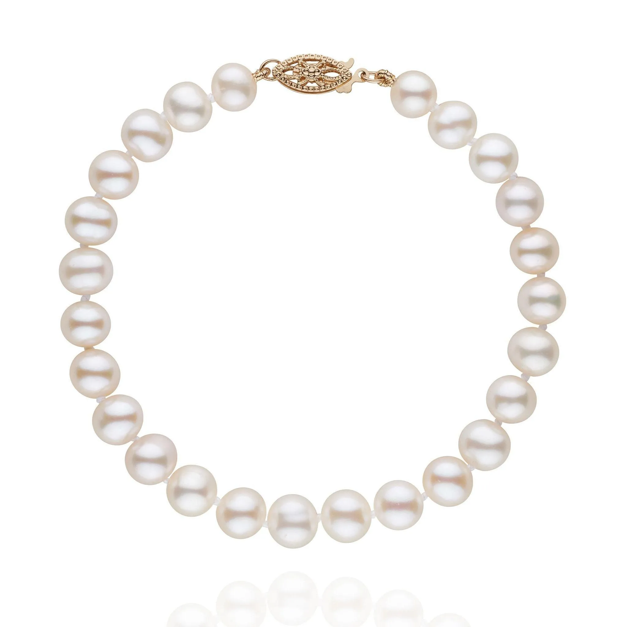 6.5-7.0 mm White Freshwater AA  Pearl Bracelet