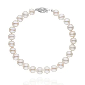 6.5-7.0 mm White Freshwater AA  Pearl Bracelet