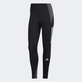 adidas Womens Own The Run Block ⅛ Running Leggings