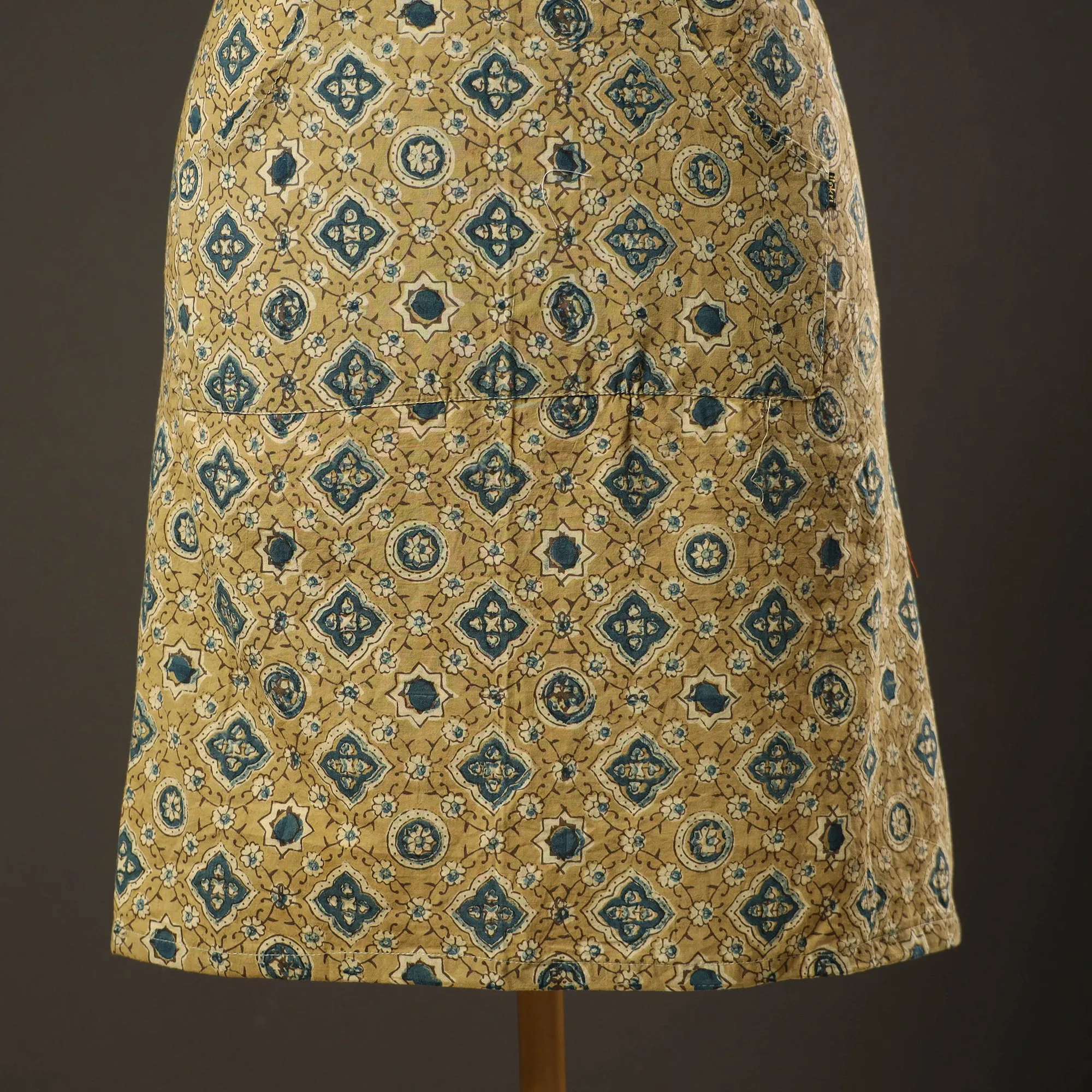 Ajrakh Block Printed Cotton Apron with Pocket 25