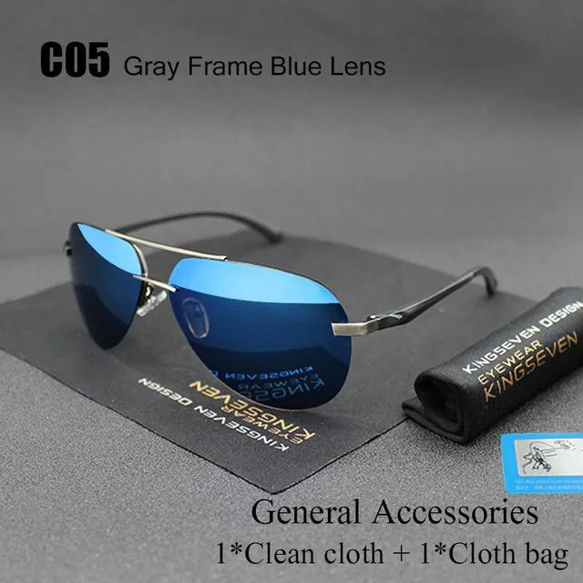 Aluminum Magnesium Polarized UV400 Unisex Sunglasses with Mirror Lens