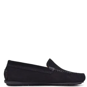 Atlanta Mocassin Black Twill Loafer