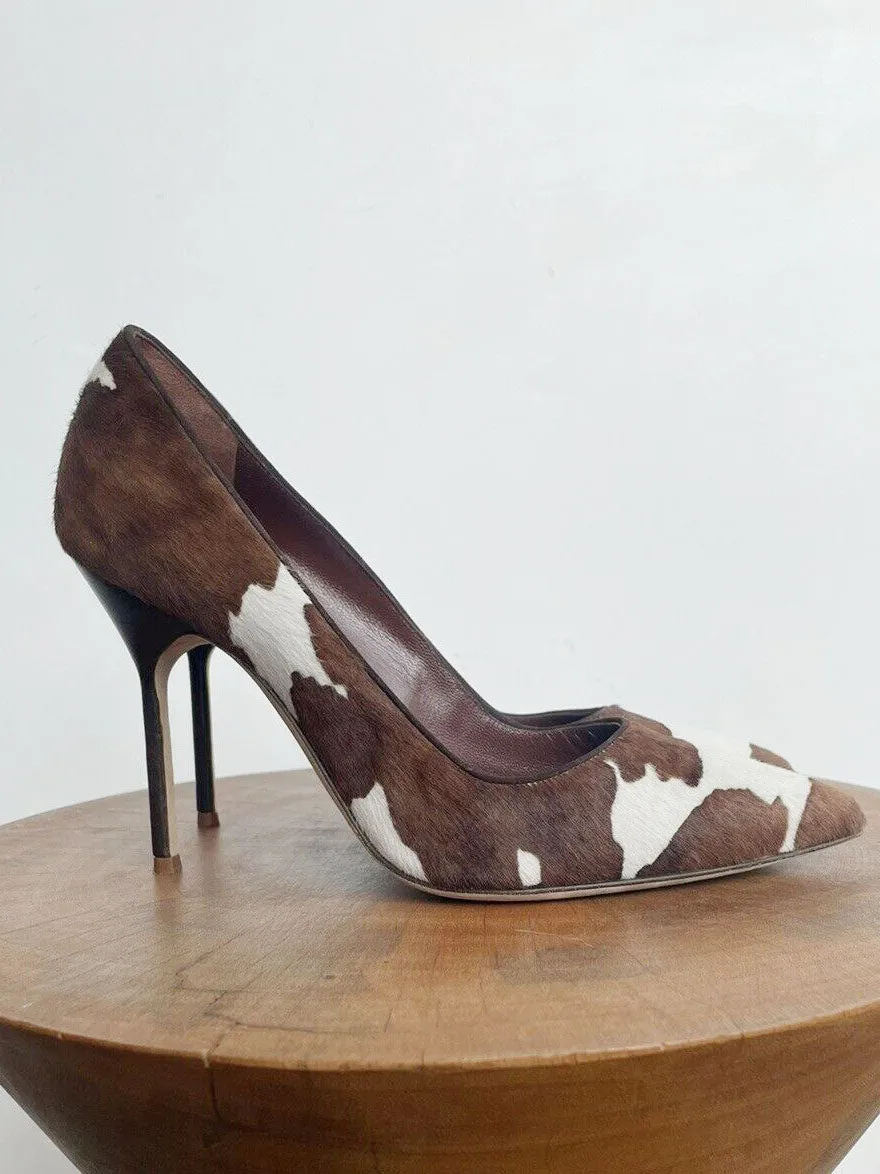 BB PONYHAIR COW PRINT STILETTO