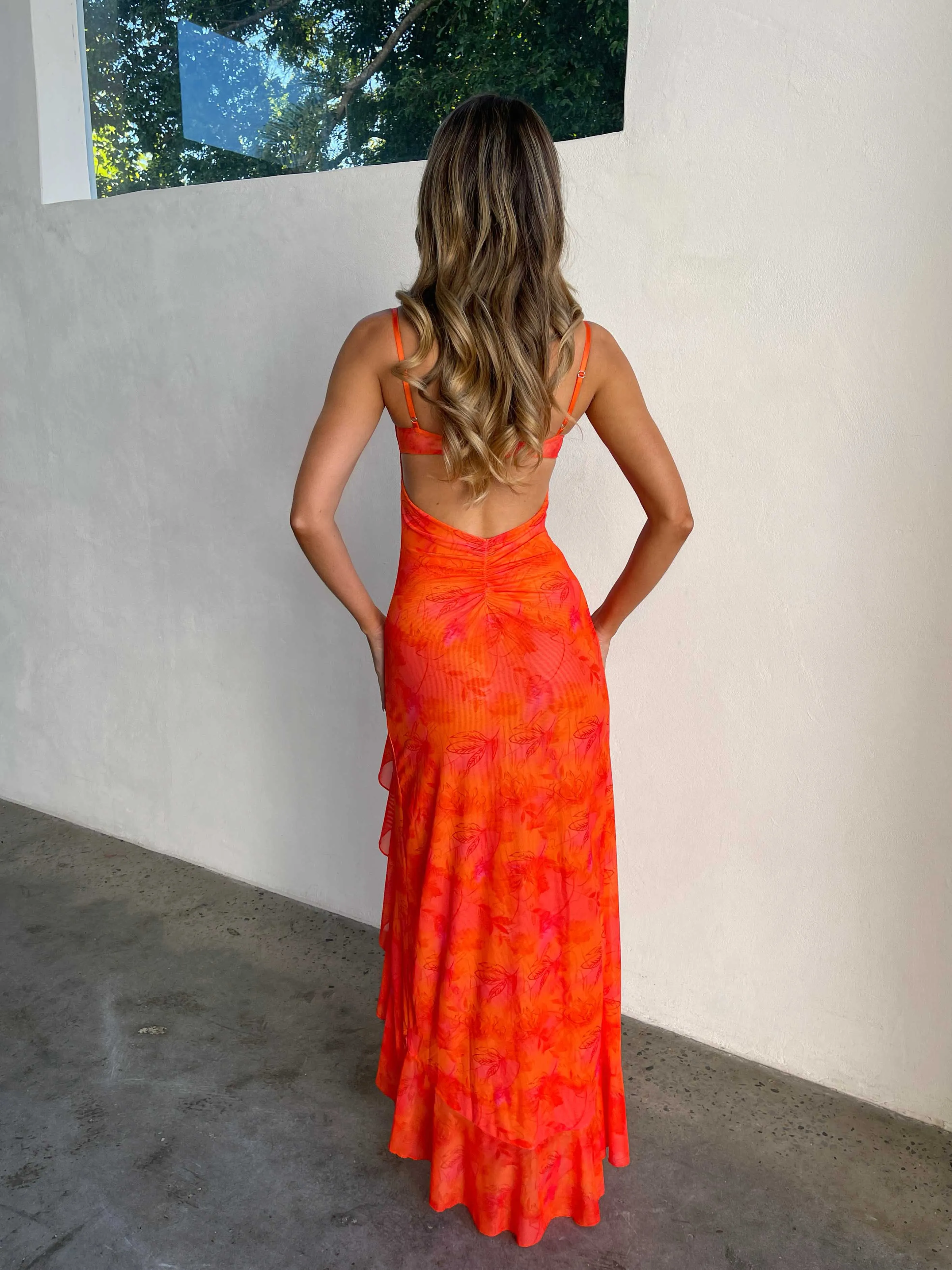 BEATRIX MAXI DRESS ORANGE