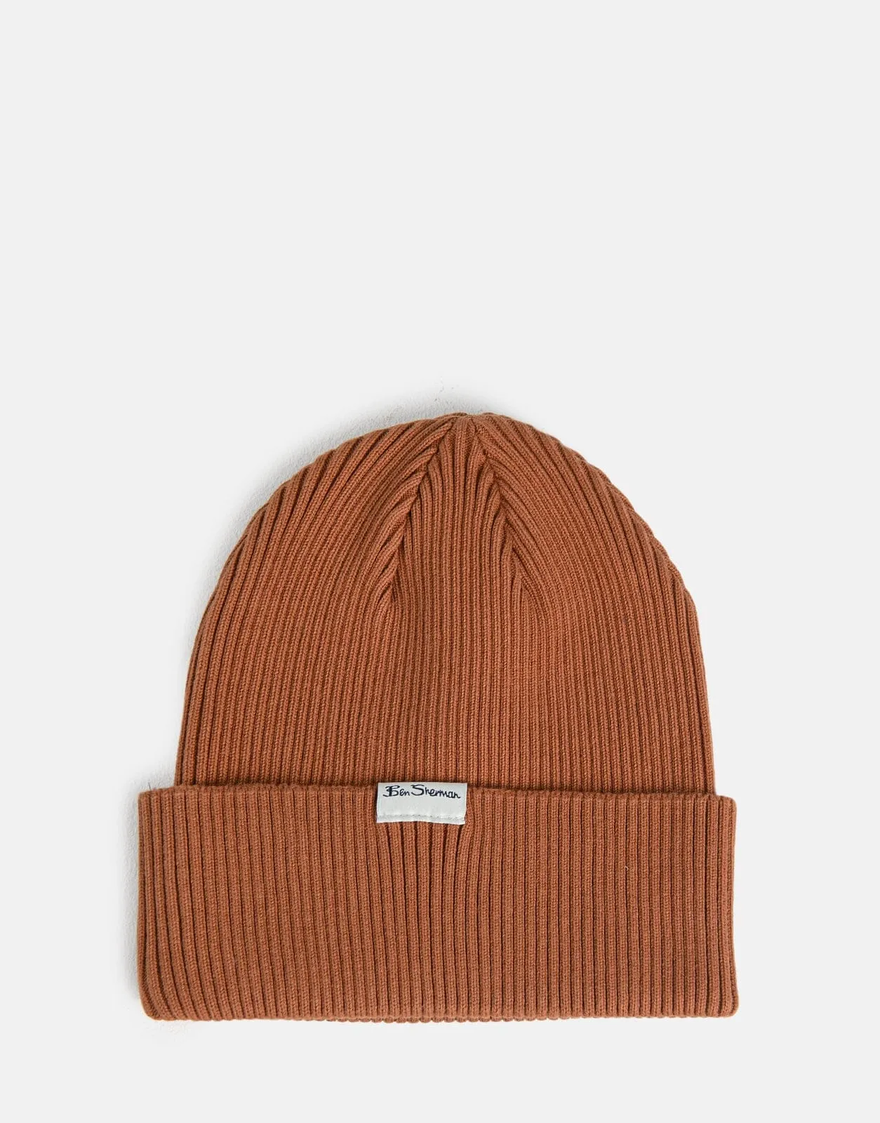 Ben Sherman Targy Rib Brown Beanie