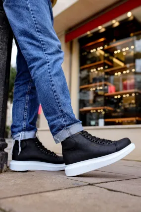 Black Mid Top Sneaker CH258