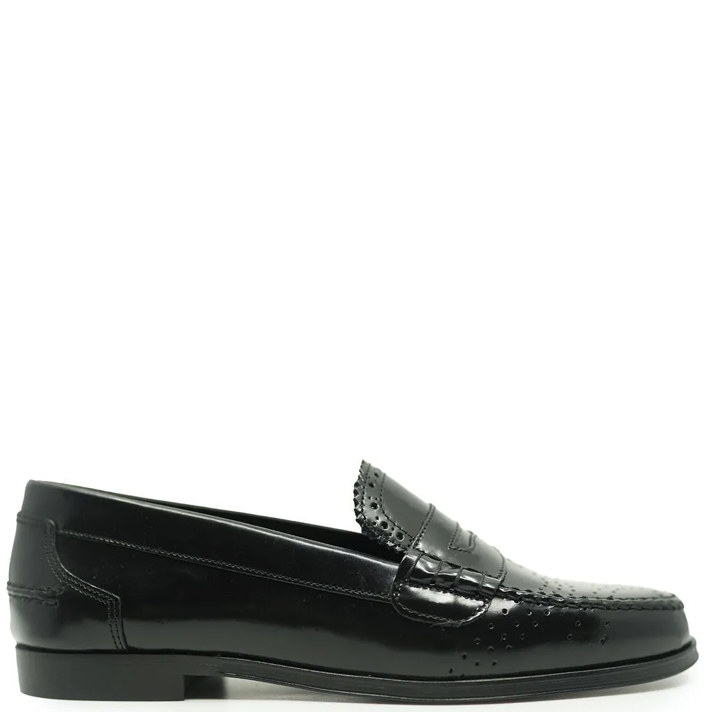 Blublonc Black Florentic Perforated Loafer