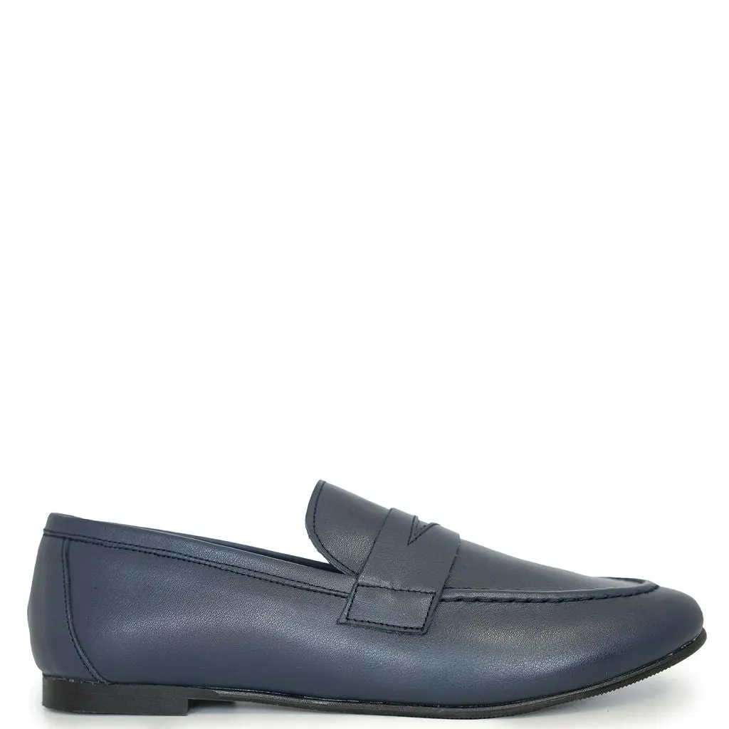 Blublonc Navy Penny Dress Shoe