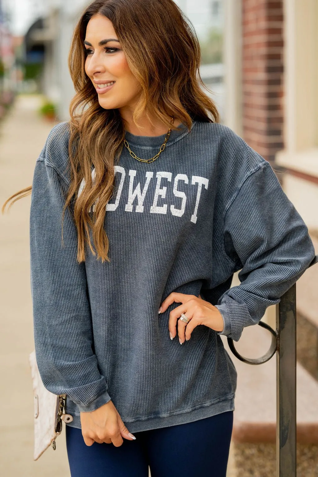 Bold Midwest Ribbed Crewneck