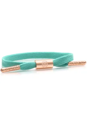 Brandy Women's Single Lace Bracelet in Turquoise/Rose Gold