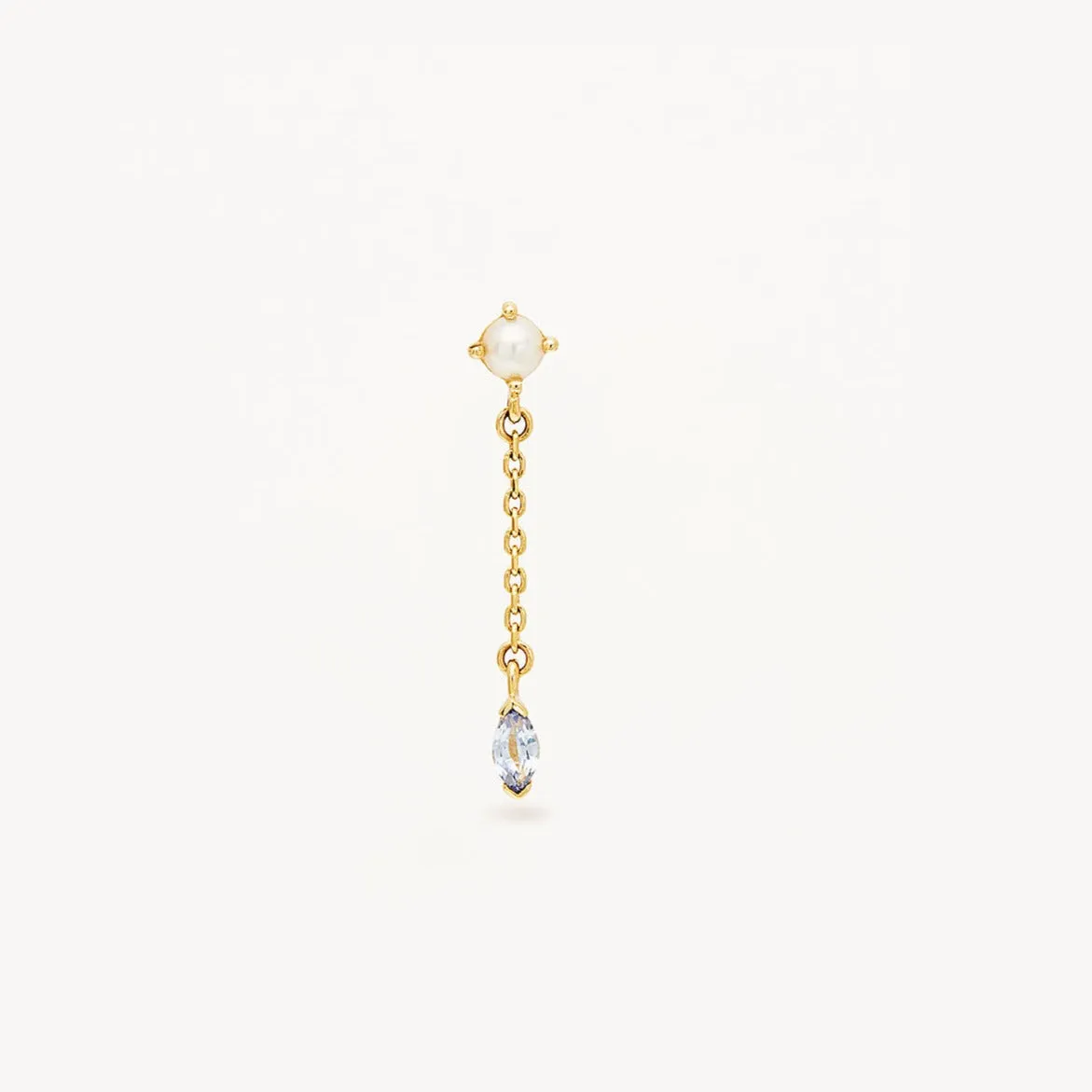 By Charlotte 14k Solid Gold Into The Blue Chain Earring