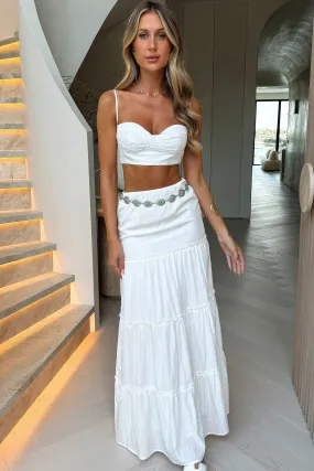 Calamar Maxi Skirt - White