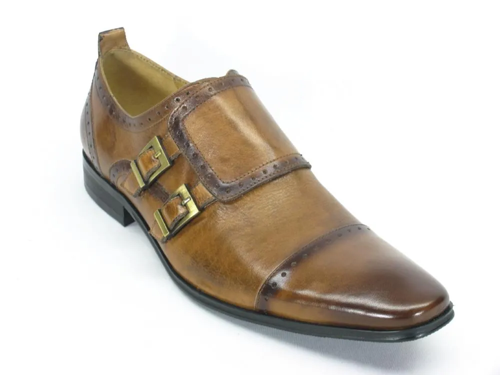 Double Monk Buckle Cap Toe