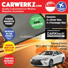 Dr Shadez DARKtech Toyota Camry 2011-2019 11th Generation (XV50) Japan Sedan Customised Window Magnetic Sunshades