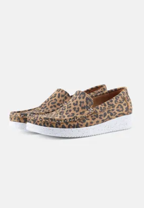 Elin Loafer Suede - Leopard