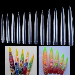 Extra Long Stiletto Nail Tips 10pcs