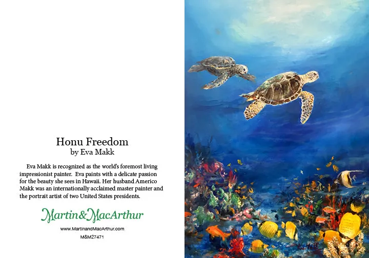 Greeting Card "Honu Freedom" by Eva Makk