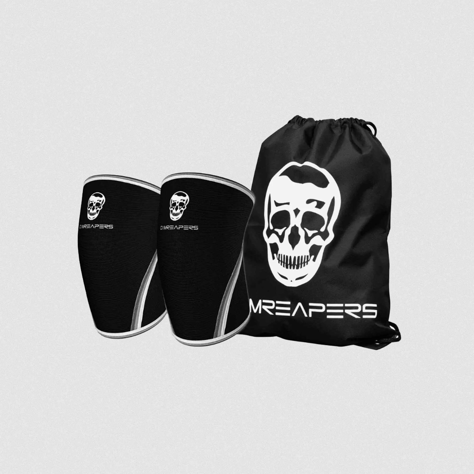 Gymreapers 7MM Knee Sleeves - Black/White