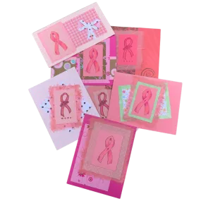 Handmade Breast Cancer Awareness Cards (set of 5)