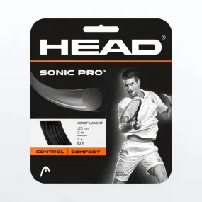 Head Sonic Pro Tennis String Set of Black 17g 1.25mm