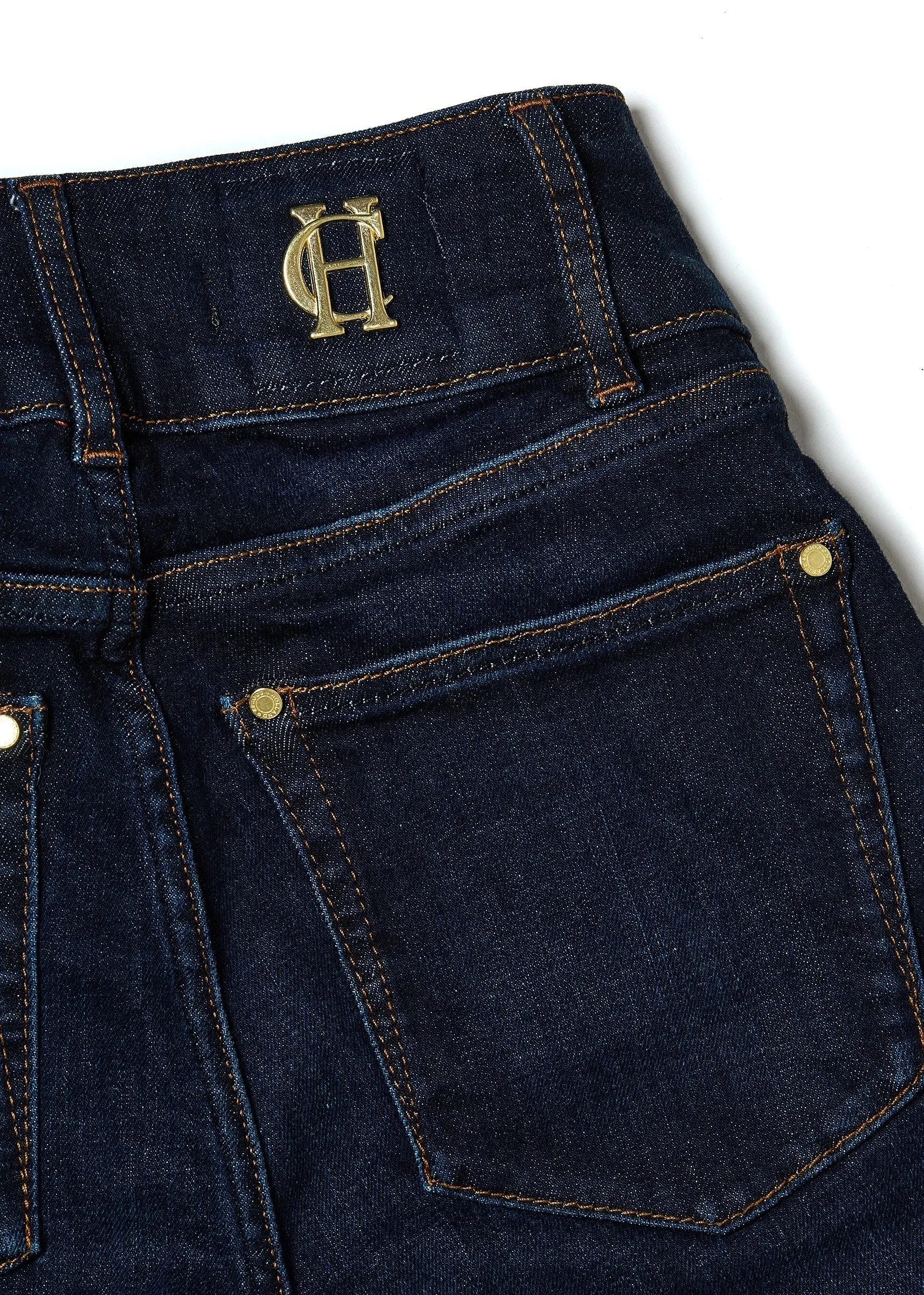 High Rise Flared Jean (Deep Indigo)