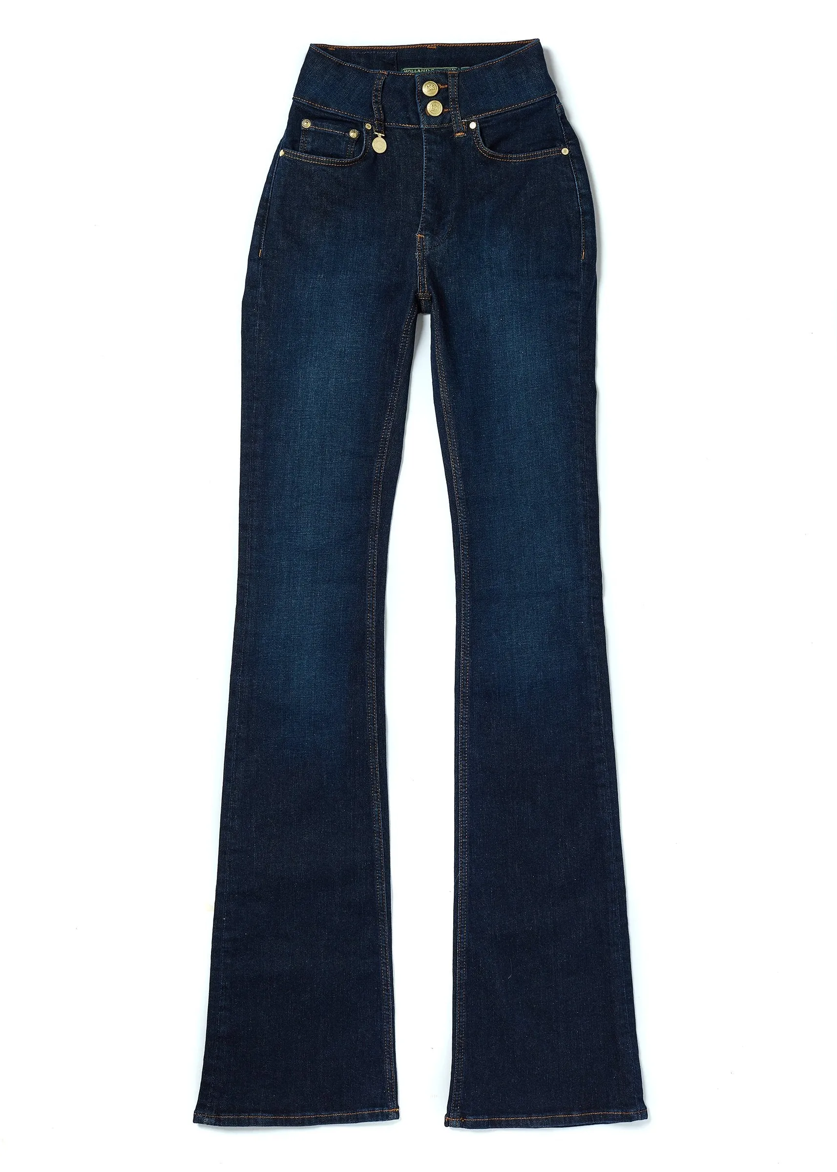 High Rise Flared Jean (Deep Indigo)