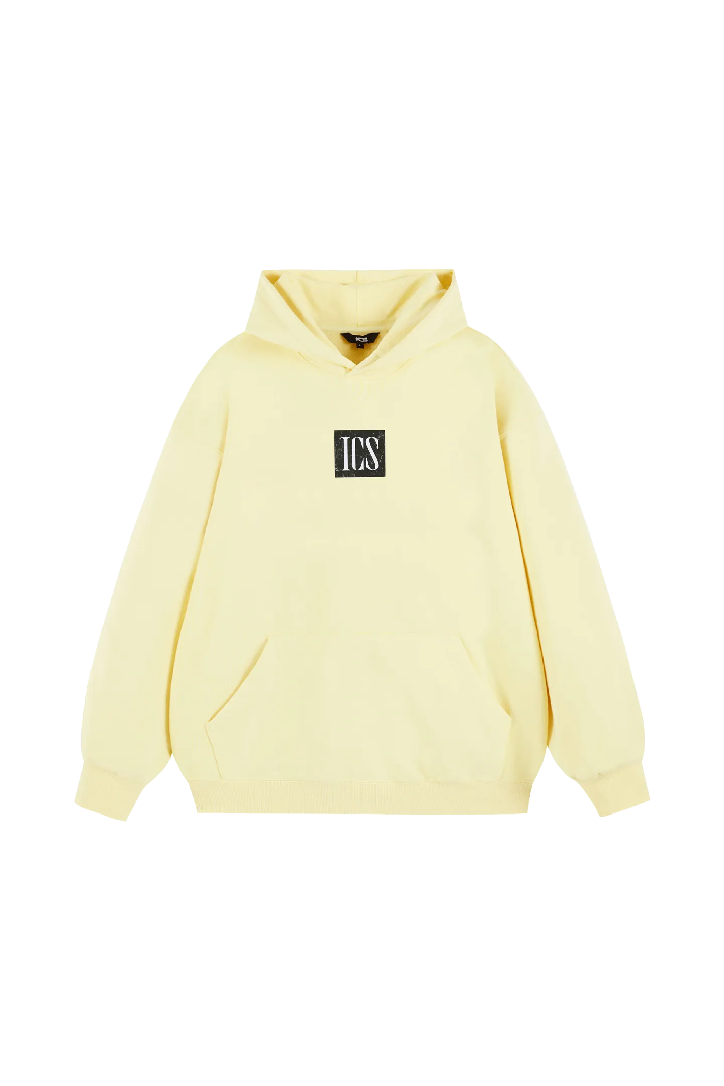 ICS Simple Contrast Color Letter Logo Hoodie