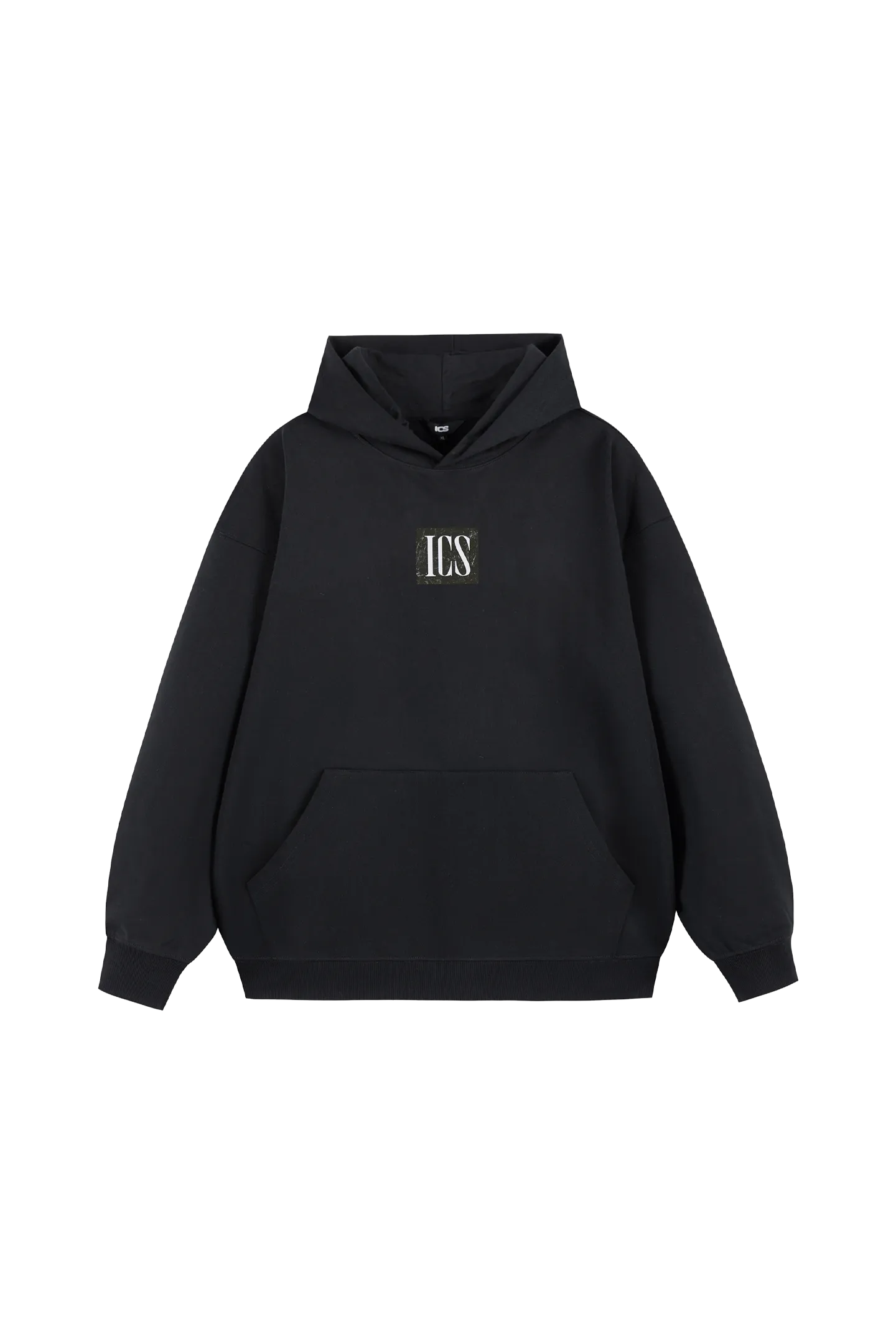 ICS Simple Contrast Color Letter Logo Hoodie