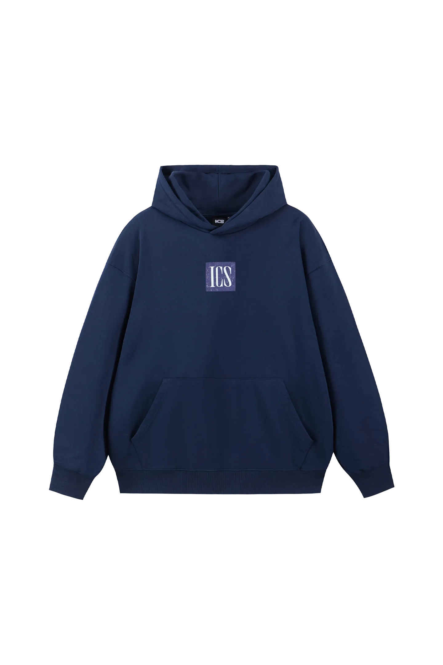 ICS Simple Contrast Color Letter Logo Hoodie