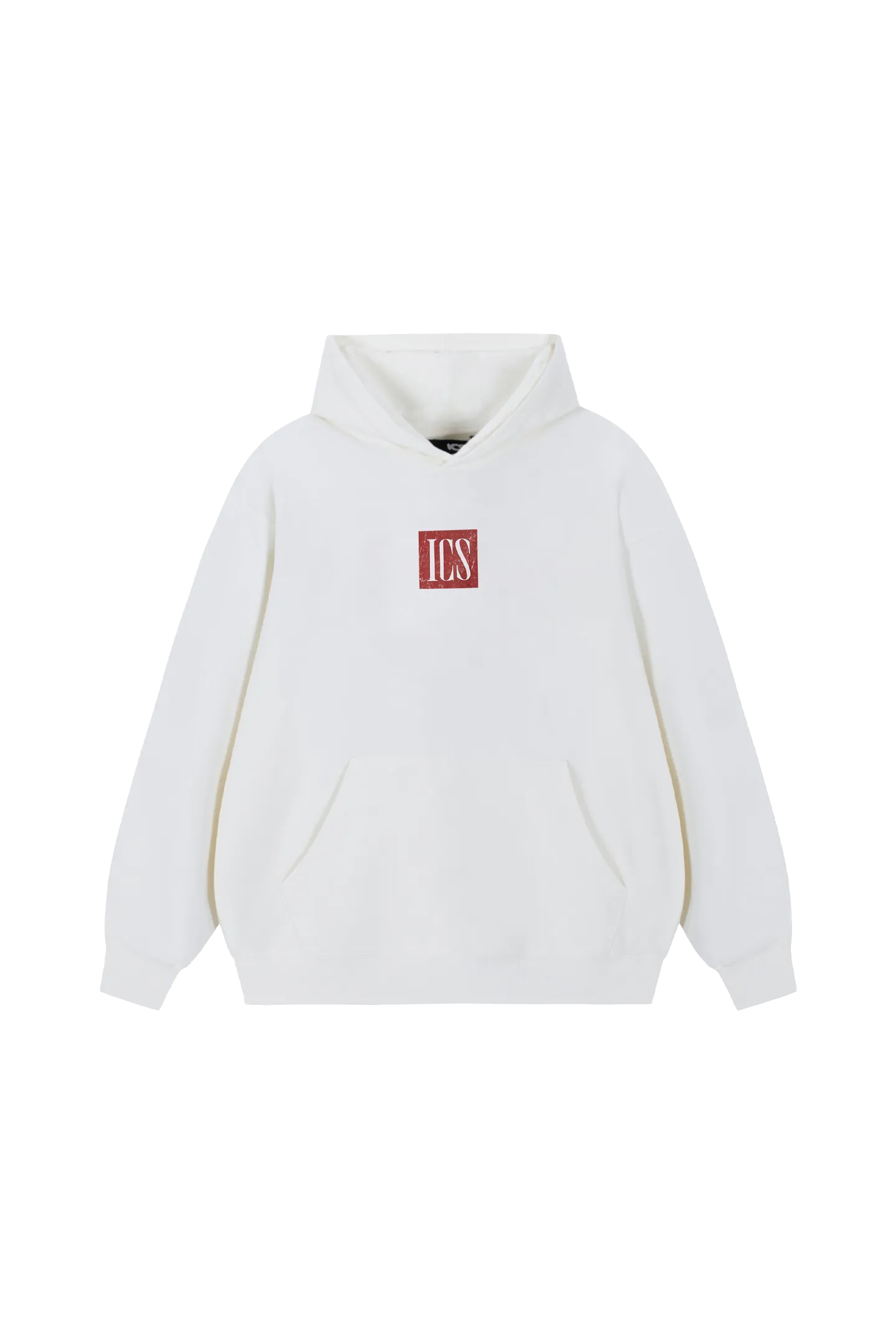 ICS Simple Contrast Color Letter Logo Hoodie