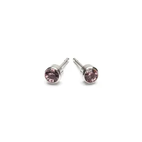 June Birthstone Stainless Steel Earrings