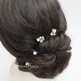 Kirstin dainty Rhinestone hair pins - sold individually (three style options) PRICES VARY