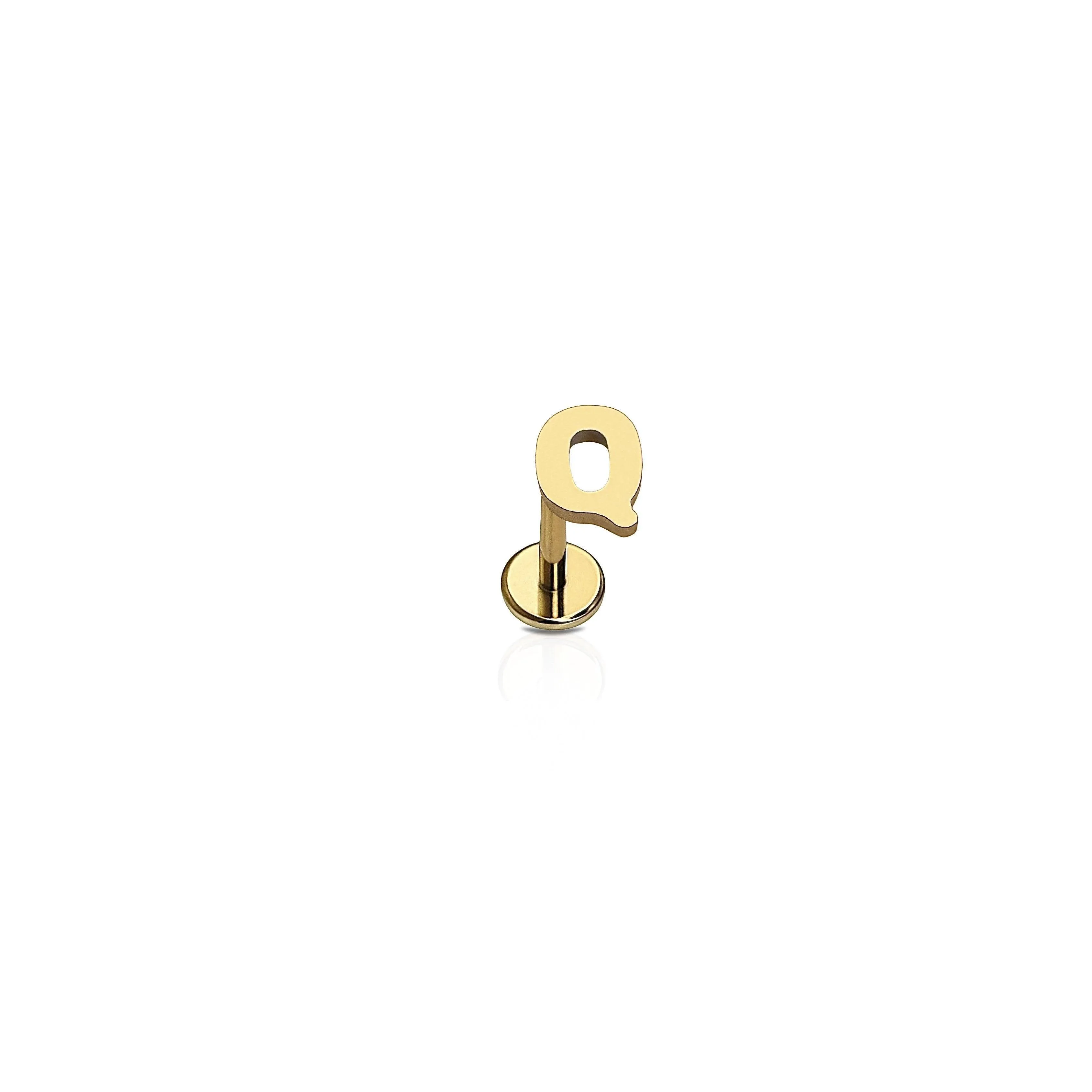 Letter Flat Back Stud