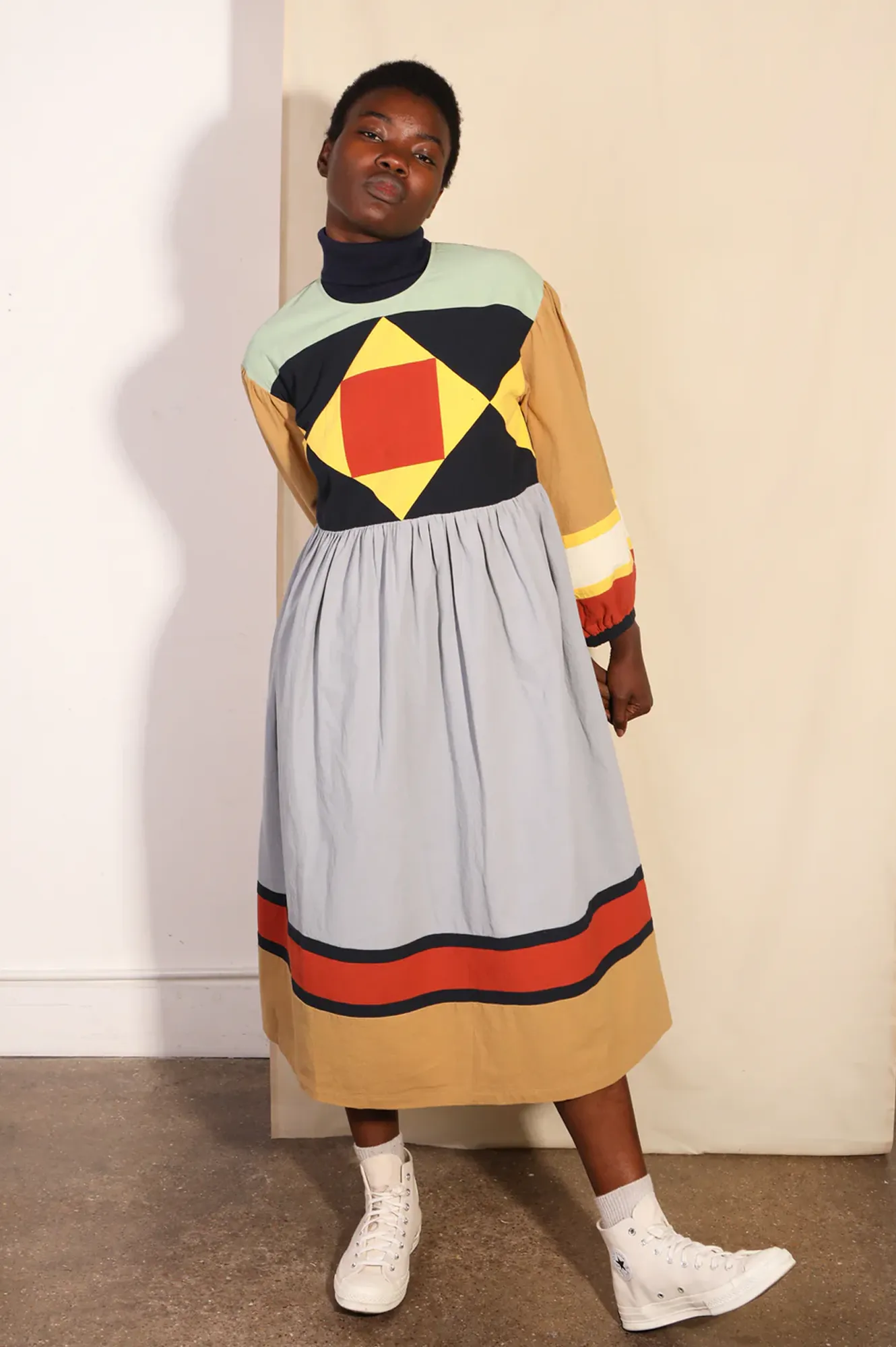 L.F. Markey Sloane Colourblock Quilt Dress