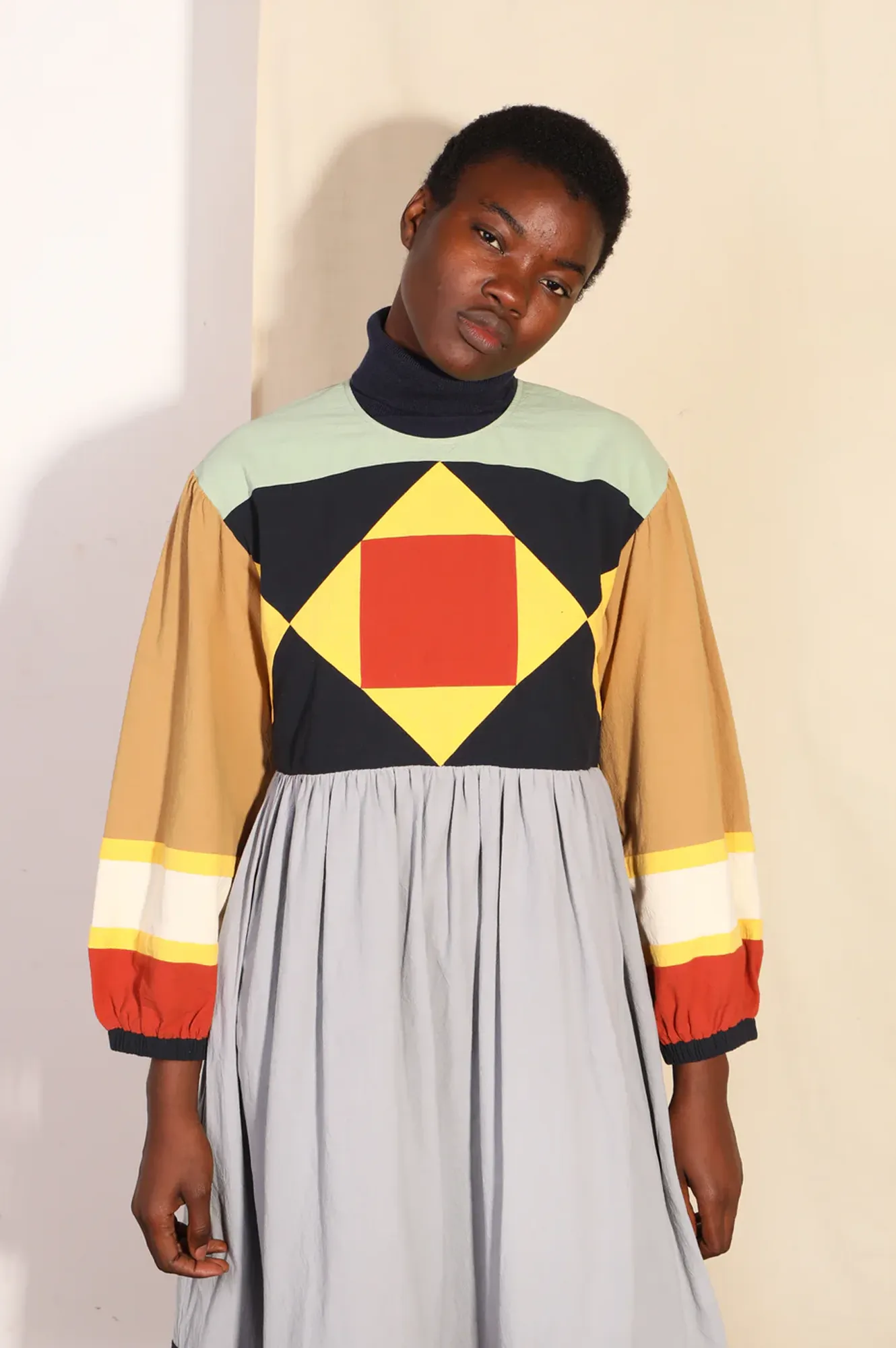 L.F. Markey Sloane Colourblock Quilt Dress