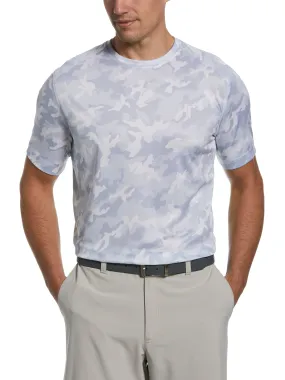 Men's Blocked Camo Print Crew