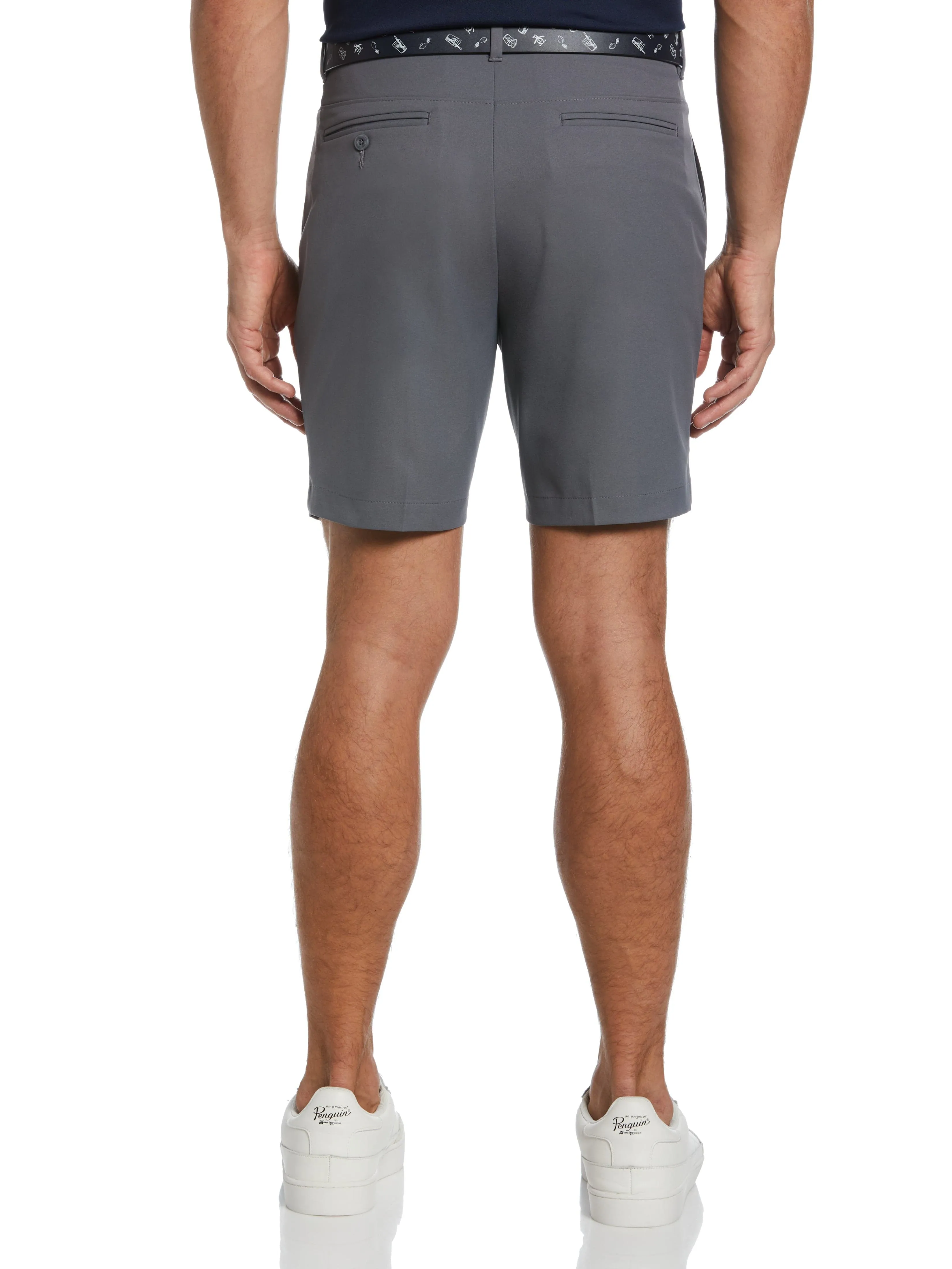 Men's Flat Front Solid Golf Shorts