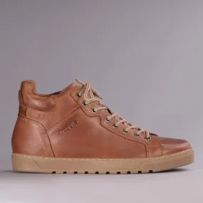 Men's High top Sneaker with Removable Footbed in  Whisky - 11850