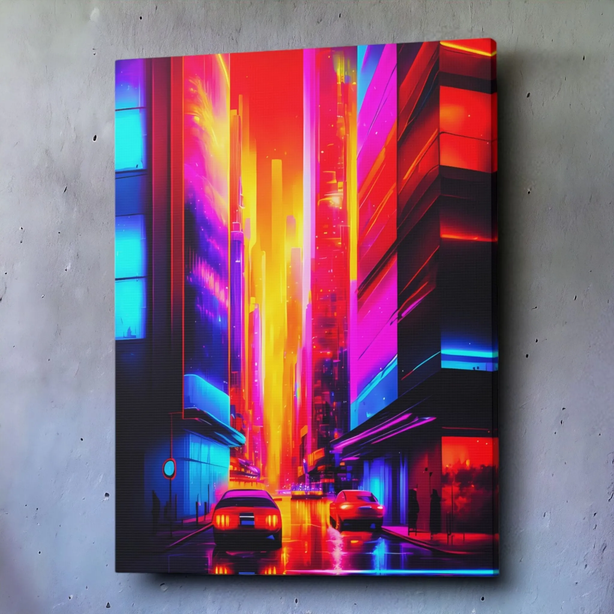 Orange City (Sci-Fi) Canvas