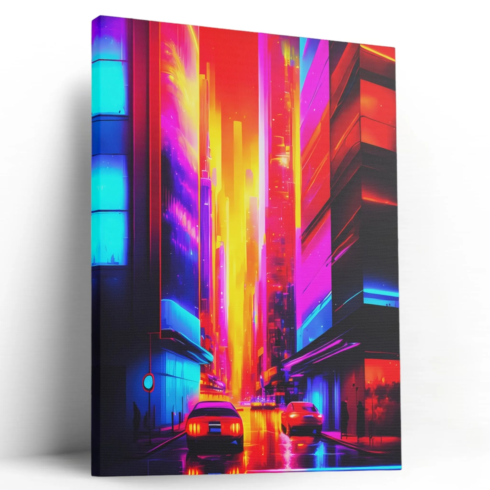 Orange City (Sci-Fi) Canvas