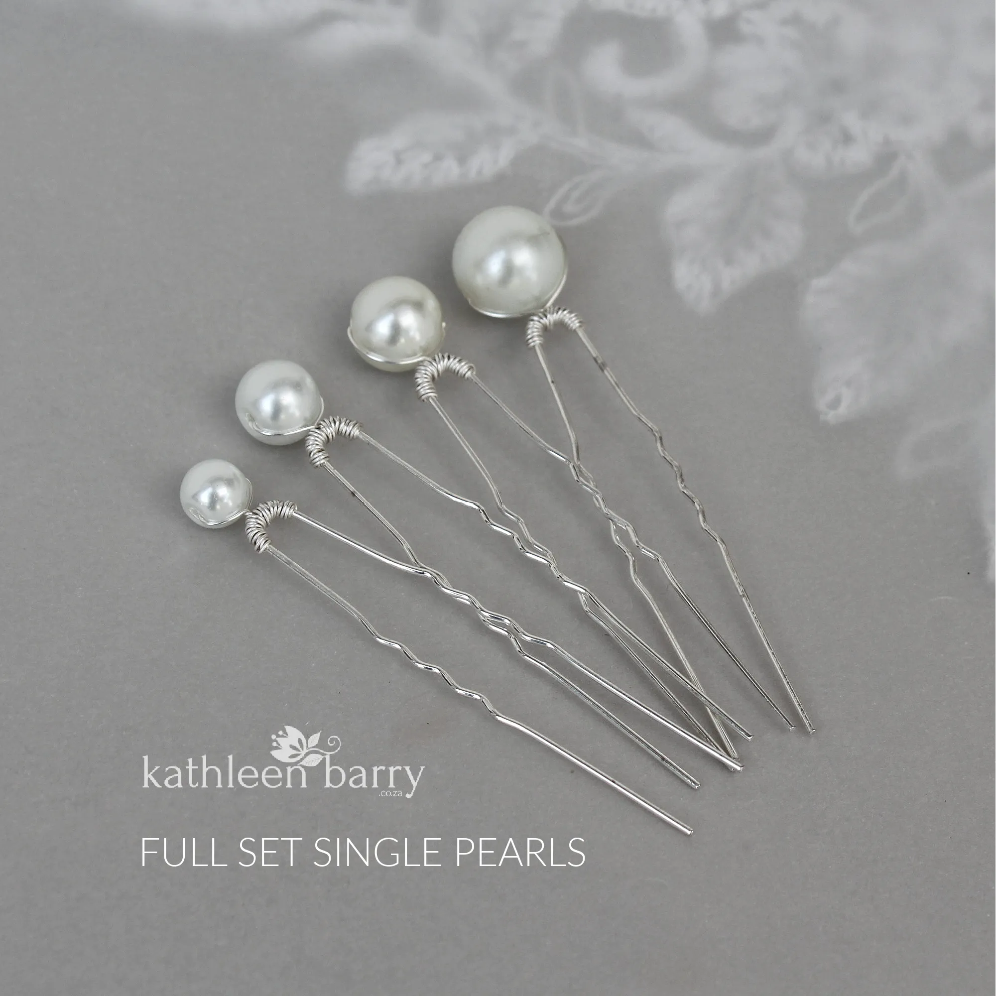 Oversize pearl hair pin - clusters or individual (sold separately) white or ivory options - PRICED FROM