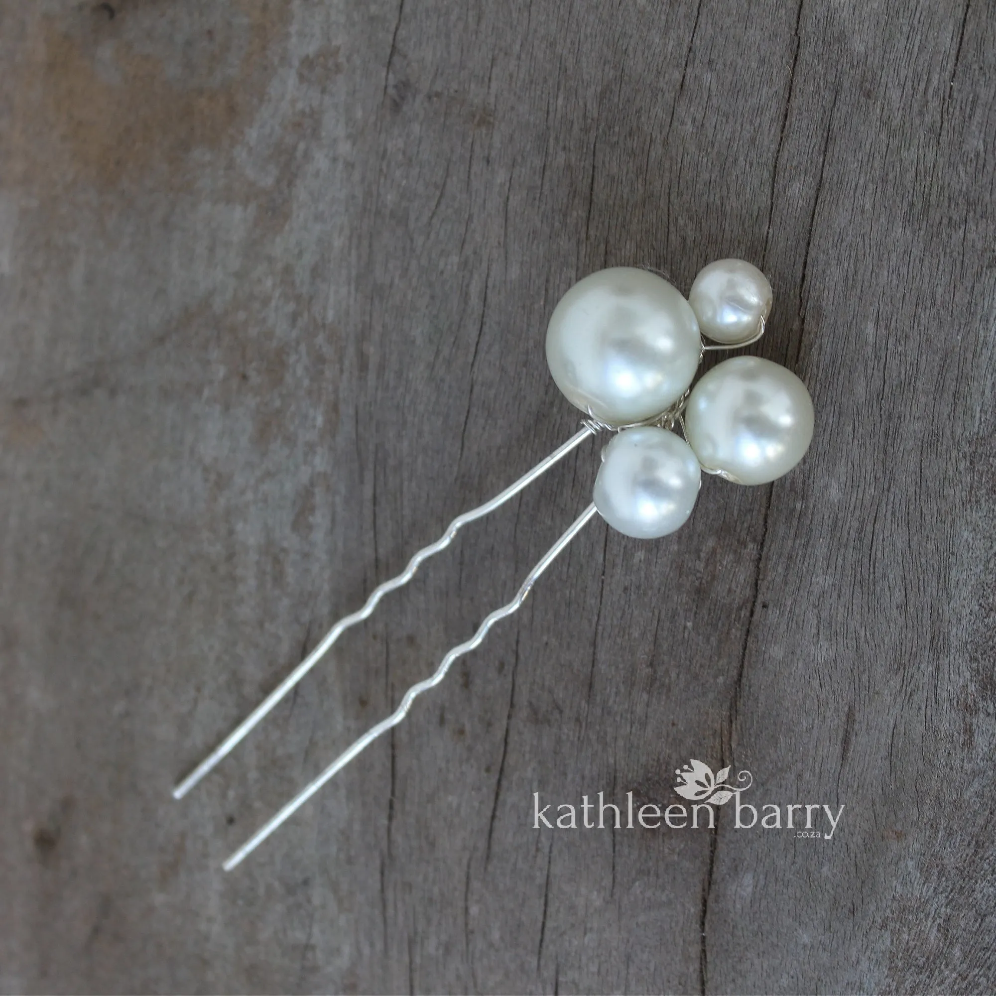 Oversize pearl hair pin - clusters or individual (sold separately) white or ivory options - PRICED FROM