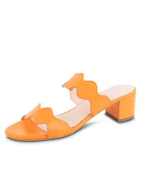 Palm Beach Block Heel Scalloped Sandal