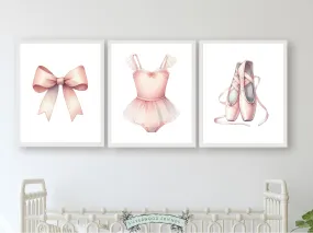 Pink Ballet Nursery Prints