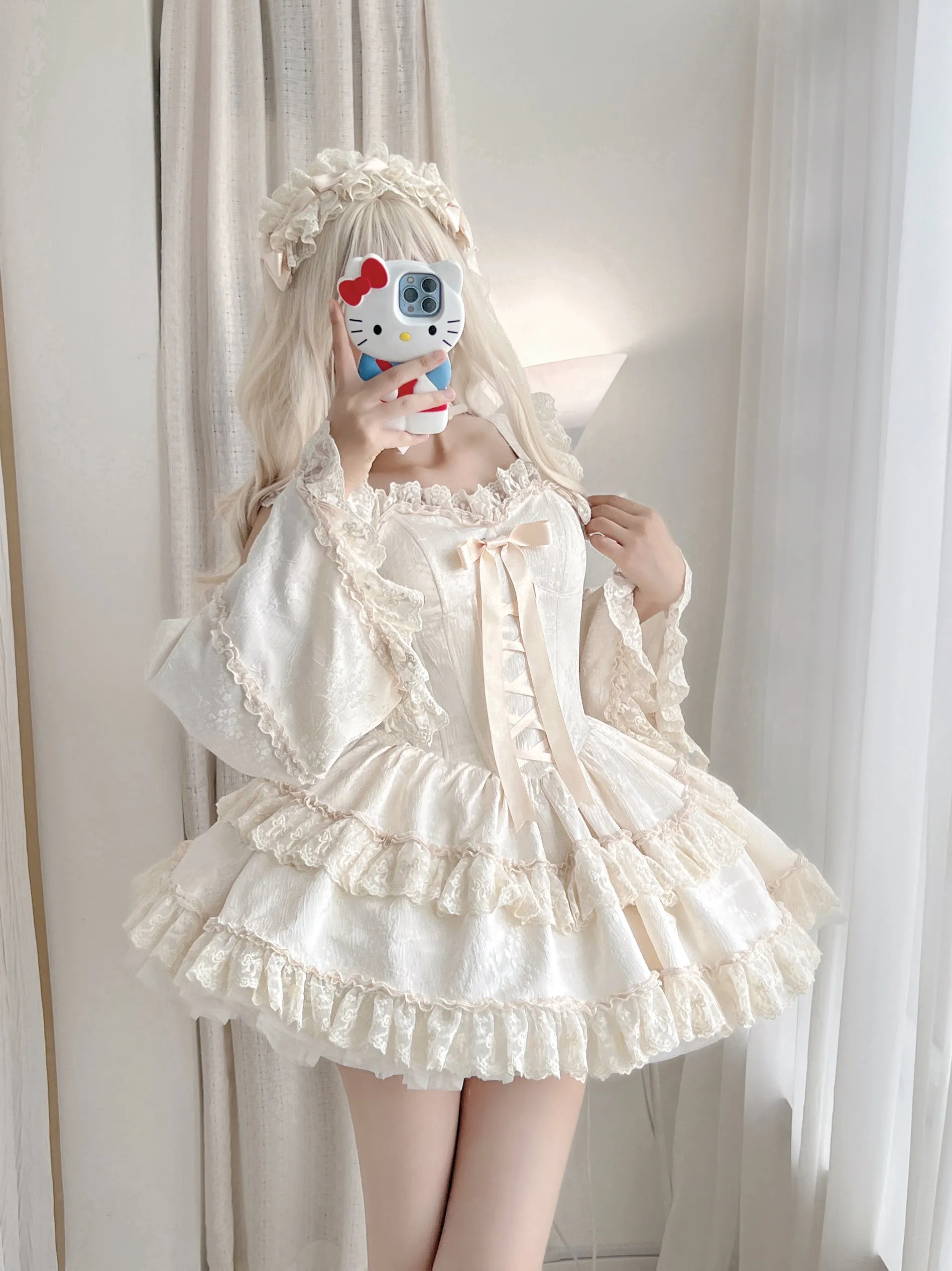 "Ballet Throbbing" Original Big Bow Ballet Lolita Dress