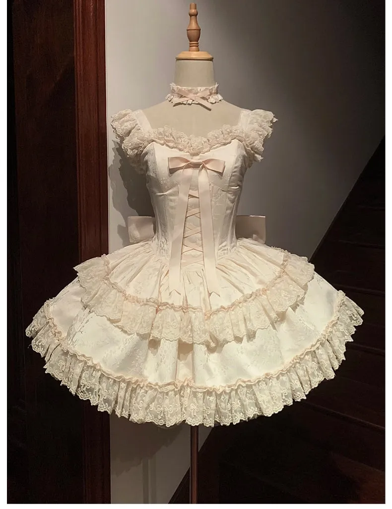 "Ballet Throbbing" Original Big Bow Ballet Lolita Dress